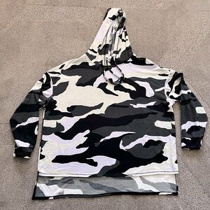 Eye Candy Black & White Camouflage Fleece Hoodie